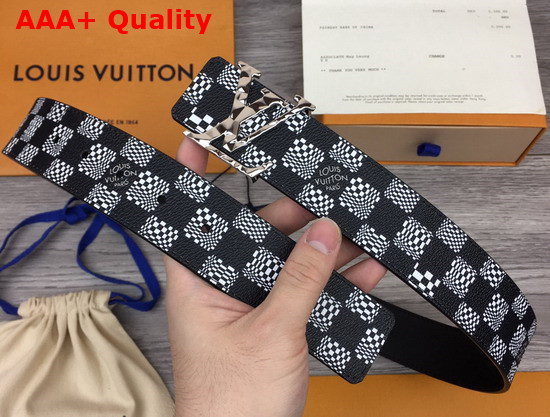 LV Anagram 40mm Reversible Belt Black White Distorted Damier Canvas MP289V Replica