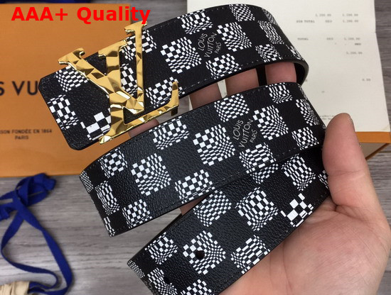 LV Anagram 40mm Reversible Belt Black White Distorted Damier Canvas MP289V Replica