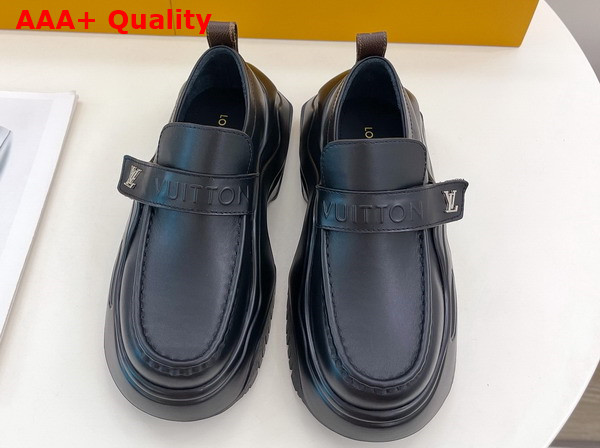 LV Archlight 20 Platform Loafer in Black Calf Leather Replica