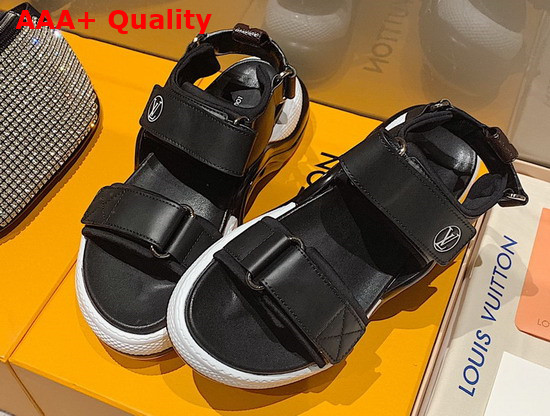 LV Archlight Flat Sandal Black Calf Leather 1A8NHS Replica