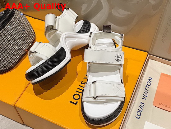 LV Archlight Flat Sandal White Calf Leather 1A8NHD Replica