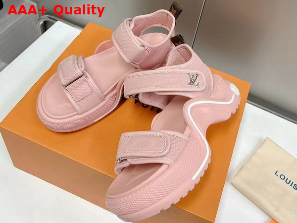 LV Archlight Sandal in Pink Canvas Replica