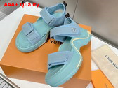 LV Archlight Sandal in Sky Blue Canvas Replica