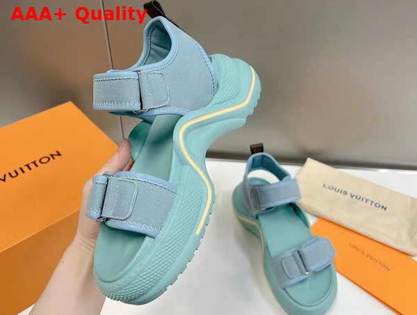 LV Archlight Sandal in Sky Blue Canvas Replica