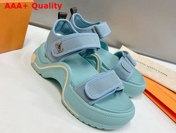 LV Archlight Sandal in Sky Blue Canvas Replica