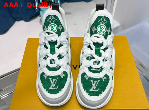 LV Archlight Sneaker Green Monogram Velvet 1AACSW Replica