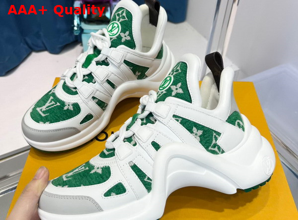 LV Archlight Sneaker Green Monogram Velvet 1AACSW Replica