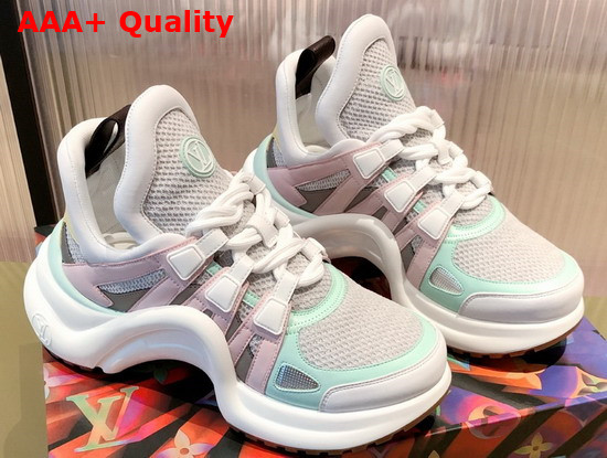 LV Archlight Sneaker Rose Clair Pink Calf Leather and Textile 1A8VPL Replica