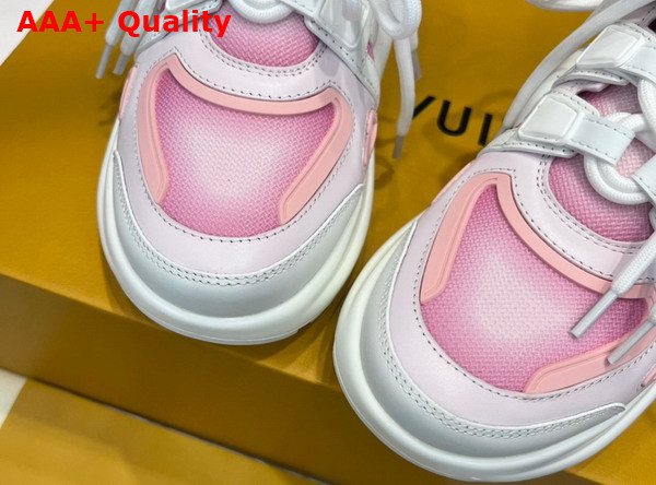 LV Archlight Sneaker Rose Clair Pink Printed Cotton 1A9RUX Replica