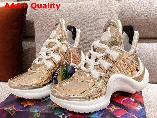 LV Archlight Sneaker in Gold Mix of Materials 1A87RG Replica