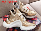 LV Archlight Sneaker in Gold Mix of Materials 1A87RG Replica