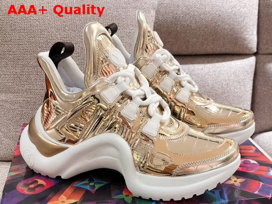 LV Archlight Sneaker in Gold Mix of Materials 1A87RG Replica