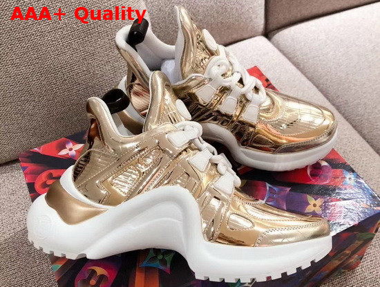 LV Archlight Sneaker in Gold Mix of Materials 1A87RG Replica