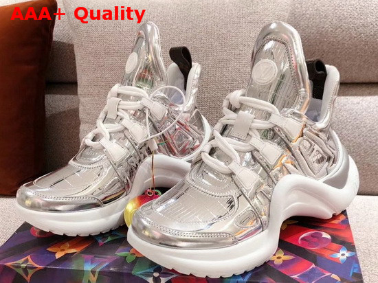 LV Archlight Sneaker in Silver Mix of Materials Replica