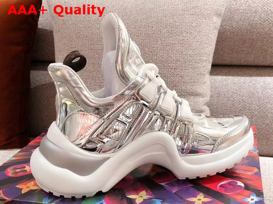 LV Archlight Sneaker in Silver Mix of Materials Replica