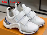 LV Archlight Sneaker in White Calf Leather with Blue Rim Replica