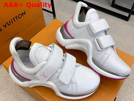 LV Archlight Sneaker in White Calf Leather with Silver Rim Replica