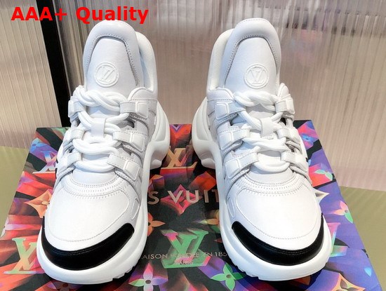 LV Archlight Sneaker in White with Black Louis Vuitton Signature Replica