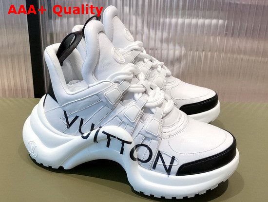 LV Archlight Sneaker in White with Black Louis Vuitton Signature Replica