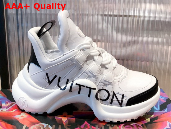 LV Archlight Sneaker in White with Black Louis Vuitton Signature Replica