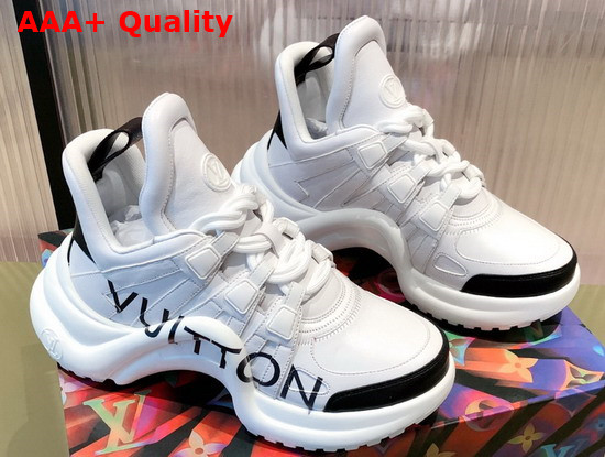 LV Archlight Sneaker in White with Black Louis Vuitton Signature Replica