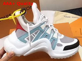 LV Archlight Trainer Baby Blue and Grey Plain Calf Leather and Technical Fabrics Replica