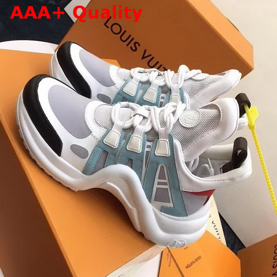 LV Archlight Trainer Baby Blue and Grey Plain Calf Leather and Technical Fabrics Replica