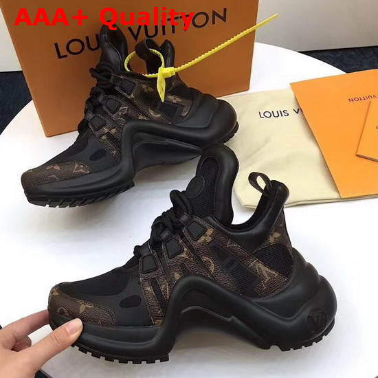 LV Archlight Trainer Patent Monogram Canvas and Technical Fabrics Black Replica