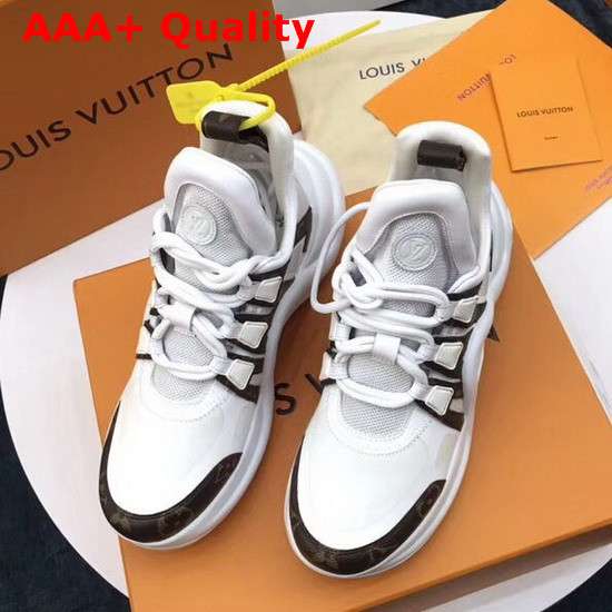 LV Archlight Trainer Patent Monogram Canvas and Technical Fabrics White Replica