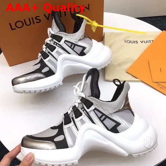 LV Archlight Trainer in Silver Plain Calf Leather and Technical Fabrics Replica