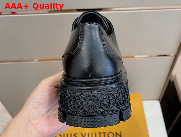 LV Baroque Derby in Black Glazed Calf Leather 1AAZ4S Replica