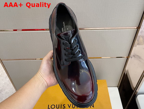 LV Baroque Derby in Brown Glazed Calf Leather Replica