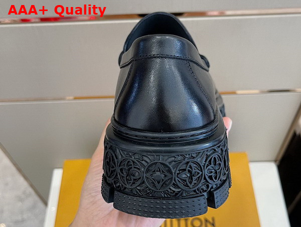 LV Baroque Loafer in Black Calf Leather Replica