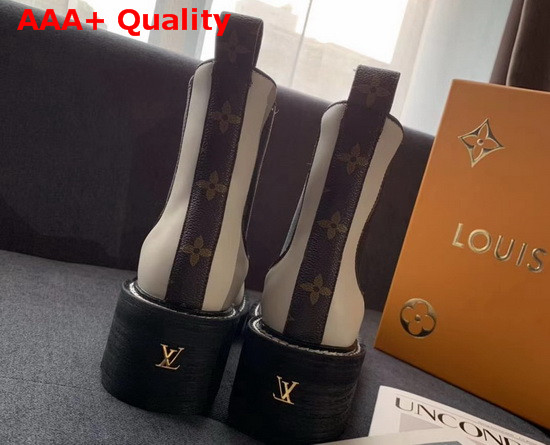 LV Beaubourg Ankle Boot in Beige Calf Leather Replica