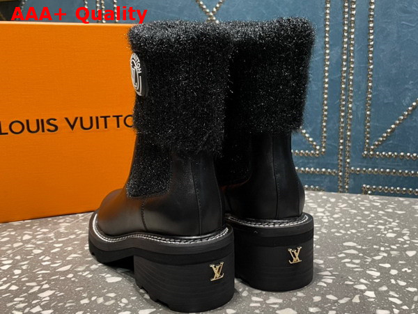 LV Beaubourg Ankle Boot in Black Calf Leather and Wool 1AABTT Replica