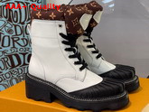 LV Beaubourg Ankle Boot in White Calf Leather Replica