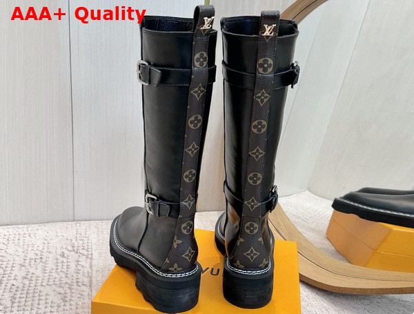 LV Beaubourg High Boot in Black Calf Leather 1ADAA7 Replica