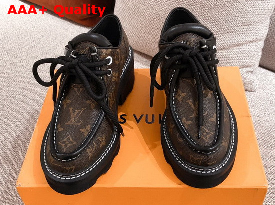 LV Beaubourg Platform Derby Shoes in Patnet Monogram Canvas 1A5SS5 Replica