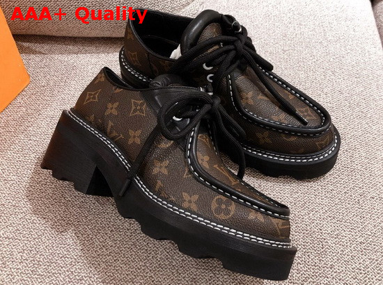 LV Beaubourg Platform Derby Shoes in Patnet Monogram Canvas 1A5SS5 Replica