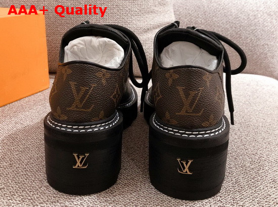 LV Beaubourg Platform Derby Shoes in Patnet Monogram Canvas 1A5SS5 Replica