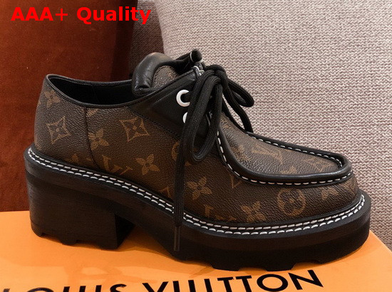 LV Beaubourg Platform Derby Shoes in Patnet Monogram Canvas 1A5SS5 Replica