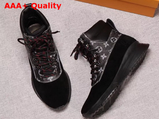 LV Canyon Trainer Boot Black Nubuck Calf Leather Replica