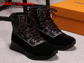 LV Canyon Trainer Boot Black Nubuck Calf Leather Replica