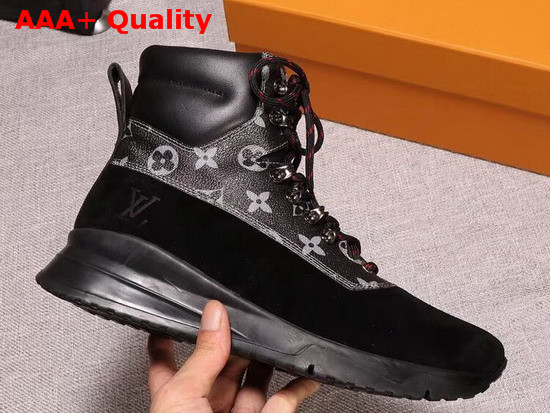 LV Canyon Trainer Boot Black Nubuck Calf Leather Replica