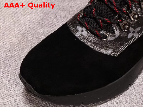 LV Canyon Trainer Boot Black Nubuck Calf Leather Replica