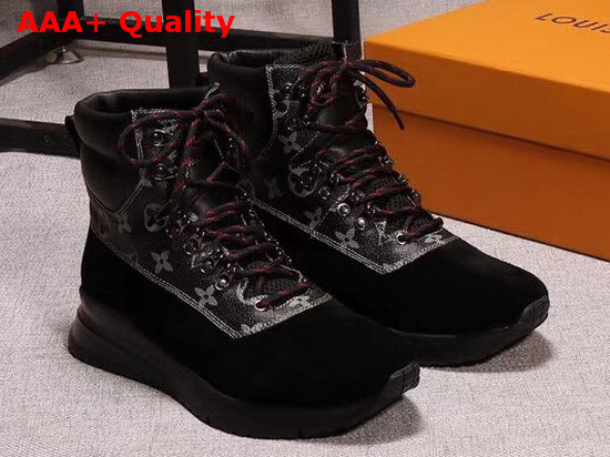 LV Canyon Trainer Boot Black Nubuck Calf Leather Replica