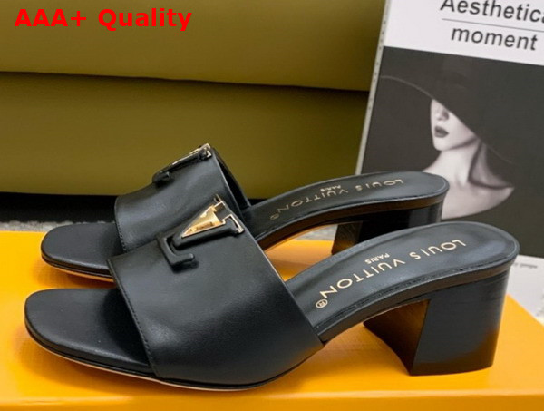 LV Capri Flat Mule in Black Calf Leather 1ACTME Replica