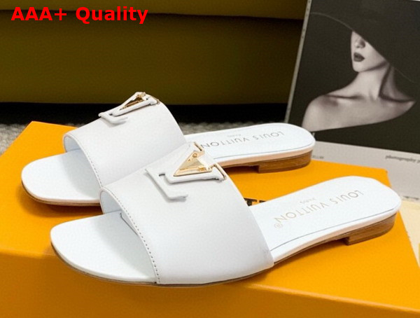 LV Capri Flat Mule in White Calf Leather 1ACTPY Replica