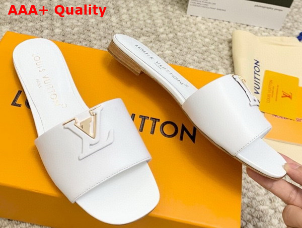 LV Capri Flat Mule in White Calf Leather 1ACTPY Replica