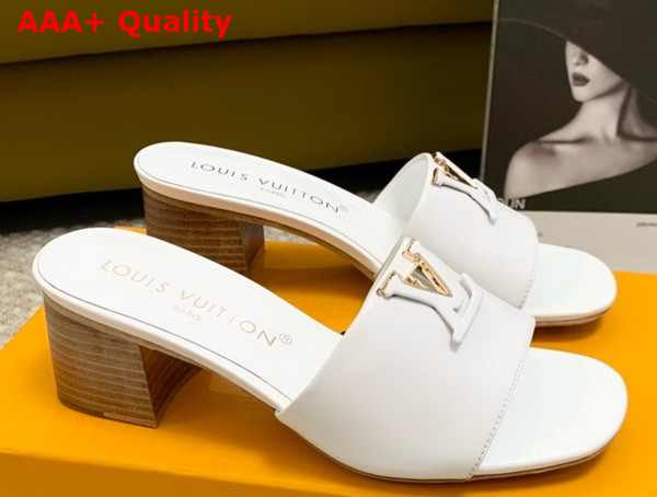 LV Capri Flat Mule in White Calf Leather 1ACTPY Replica